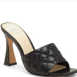 Vince Camuto NIB Black Square kitty heels